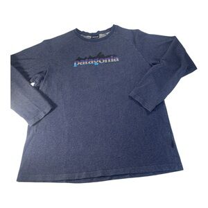 Patagonia Organic Cotton Logo T-Shirt Blue Men’s Size XL